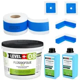 LEVEL PLUS Dichtstoff Dichtset für Duschabdichtung Dichtband Flüssigfolie 12 kg
