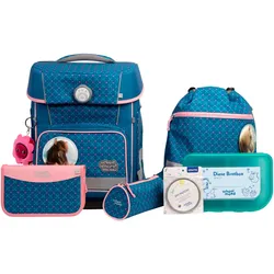 Schulranzen SCHOOL-MOOD "Champion Maxx Pro", Kinder, Gr. B/H/T: 30cm x 40cm x 23cm, mila (pferd) mit moodie naomi neugier, Polyester, Rucksäcke