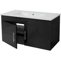 MCW Waschbecken + Unterschrank MCW-D16, Waschbecken Waschtisch, MVG-zertifiziert, hochglanz