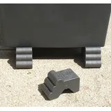 BigDean Blumentopfuntersetzer Füßchen Piedino für Pflanzkübel, Zubehör für Blumentöpfe, Blumenkübel, Pflanzkübel, Packung, 4-tlg., Untersetzer Alternative, Anthrazit, Kunststoff schwarz