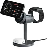 Aukey 3-in-1 Wireless Charger, Schwarz