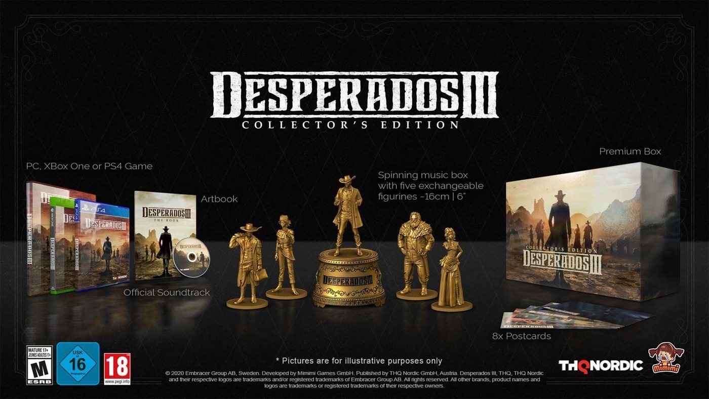 Desperados III 3 Collector's Edition BluRay PlayStation 4 PS4, Collector's Edition