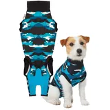 Suitical Recovery Suit Hund, S+, Blau Camouflage