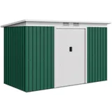 Gartenhaus 213x130x172 Cm Metall-geräteschuppen Für Den Außenbereich, Olivgrün