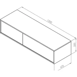 vente-unique Waschbeckenunterschrank Weiß 150 cm