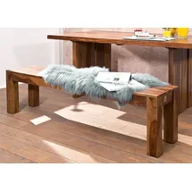 MASSIVMOEBEL24.DE Holzbank Sydney Braun 178 x 35 x 45 cm