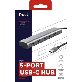 Trust Halyx USB 3.2 Gen 1 (3.1 Gen 1) Type-C, Silber