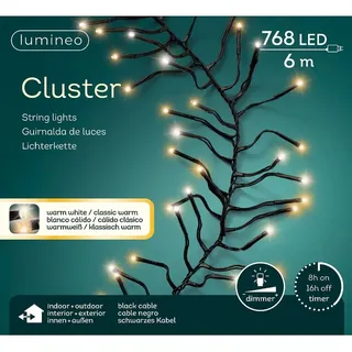 Kaemingk Lumineo LED Clusterbeleuchtung 700 cm 768 Lichter warmweiß / klassisch warm