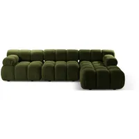 Micadoni Ecksofa Bellis, modular 4-Sitzer grün