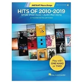 HAL LEONARD Hits of 2010-2019 - Instant Piano Songs Songbook mit einfacher Noten und Audio Play-Along