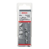 Bosch Professional 25 x Stichsägeblatt T 111 C (für weiches Holz, gerader Schnitt, Zubehör Stichsäge)