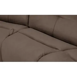 HIMOLLA Trapezsofa Leder 3-Sitzer Braun