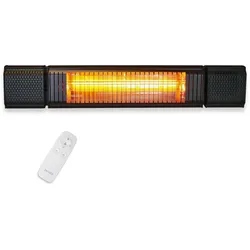 VASNER Appino BEATZZ Infrarot Heizstrahler mit Sound & reaktivem LED Backlight 2000 Watt Schwarz, Bluetooth App Steuerung