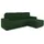Sofnet Ecksofa Roma L mit Schlaffunktion und Bettkasten - Cord Stoff - L-Form Couch, Polstersofa, Schlafsofa, Sofagarnitur (Grün (Poso 014))
