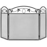 Funkenschutzgitter, 3-teilige Faltbare Kamingitter, Kamin Funkenschutz, Kaminzaun mit stabilem Metallrahmen, Kaminfunkenschutz, Kaminschutzgitter,