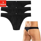 H.I.S. H.I.S String, (Packung, 3 St.), aus weichem Baumwoll-Stretch H.I.S schwarz