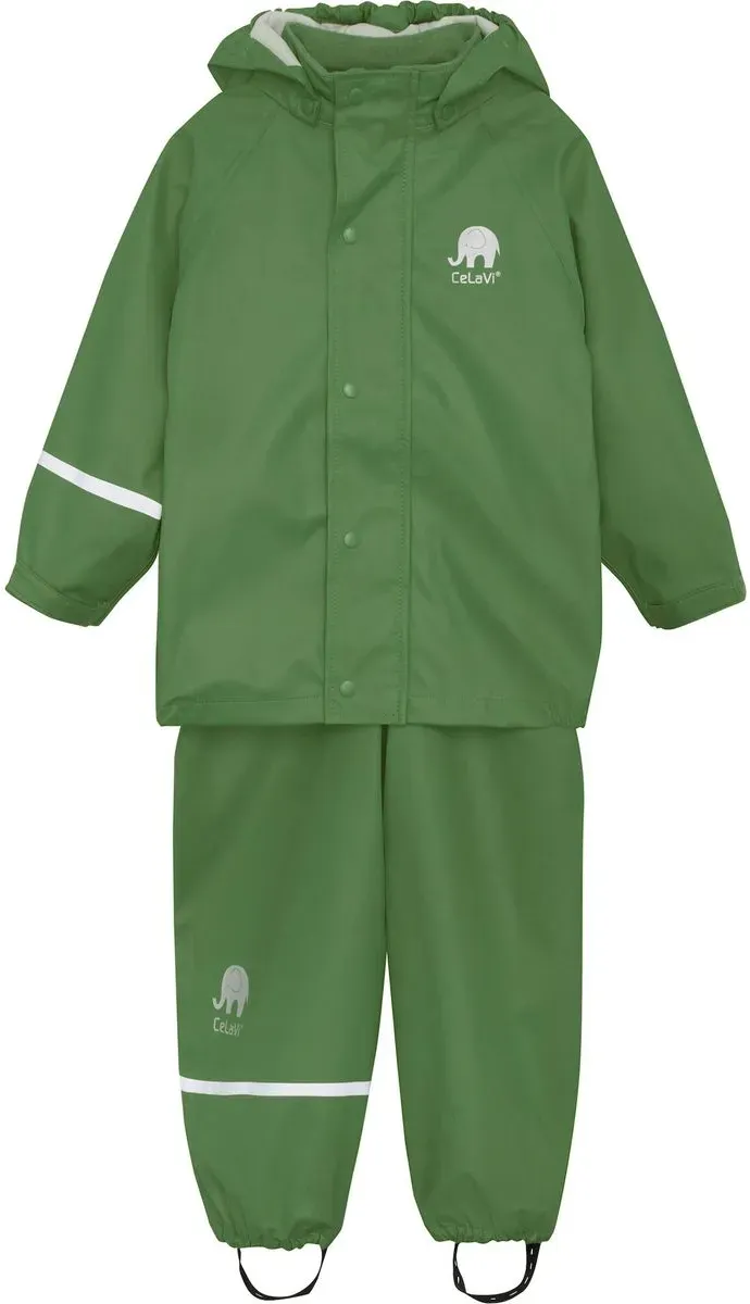 Celavi Basic Rainwear set -solid PU elm green (906) 90