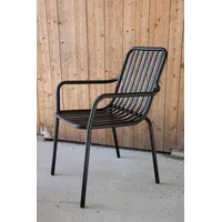 venture home Gartenstuhl Peking schwarz 2er Set