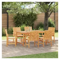 vidaXL Garten Essgruppe 7-tlg. Braun
