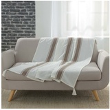 dynamic24 Baumwolle Wohndecke 125x150 Tagesdecke Kuscheldecke Sofa Couch Decke Überwurf