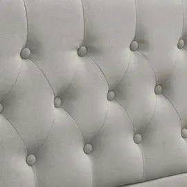 SOFTWEARY Stauraumbett 180 x 200 cm hellgrau