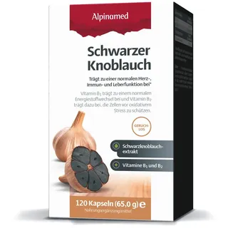 Alpinamed® Schwarzer Knoblauch: Vegane, geruchsfreie Unterstützung für Herz, Leber und gesunde Cholesterinwerte