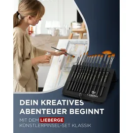 lieberge Premium Pinselset 12 St. schwarz