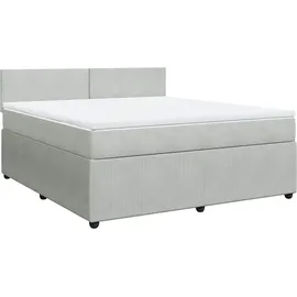vidaXL Boxspringbett 180 x 200 cm Hellgrau