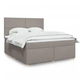 vidaXL Boxspringbett 180 x 200 cm Taupe