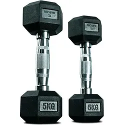 Hantel Hex Dumbbell 5 kg mit Gummigriff 5 KG