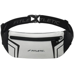 Fitletic Laufgürtel Laufgürtel „Blitz“ für dein Handy – Sportgürtel, Fitnessgürtel Premium Laufausrüstung silberfarben