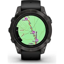 Garmin Epix Pro (Gen 2) Sapphire 47 mm schwarz/carbongrau Titan mit Silikonarmband