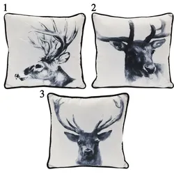 Dekokissen RENTIER 45x45 cm - Zierkissen Wohnzimmerkissen Sofakissen Landhausstil Hirsch