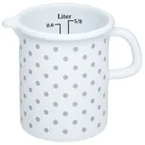 RIESS Riess, Country Pünktchen Grau Küchenmaß Ø9cm 0,5 Liter, Emaille Induktion