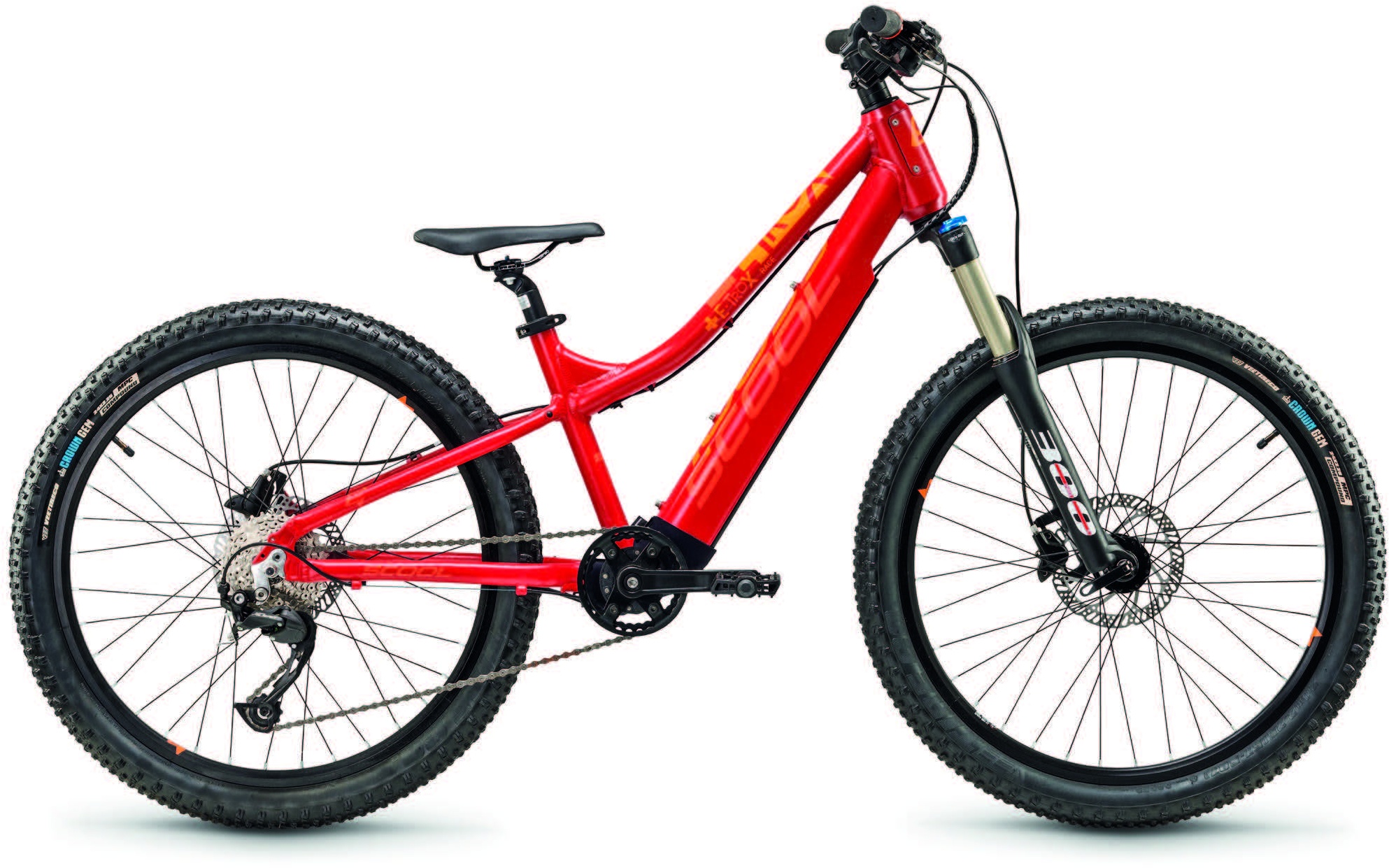 S'Cool e-troX Race 24R Bafang 252Wh Kinder & Jugend Elektro Mountain Bike Red/Orange | 32cm