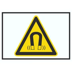 HB-Druck Achtung Magnetisches Feld Symbol A4 Rückseite selbstklebend Schild