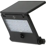 Brennenstuhl Solar LED Strahler SOL 1000 Pad / LED Wandleuchte für außen mit Bewegungsmelder (Solarlampe IP65, 1000lm, 4 verschiedene Licht Modi, Dämmerungssensor, inkl. Akku)