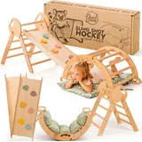 goodevas Klettergerüst 5-in-1 Montessori beige/grün