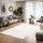 Homestyle4u Weicher Teppich 160x230 cm Weiß Kurzflor Flauschiger waschbarer Teppich fürs Schlafzimmer & Wohnzimmer 3023