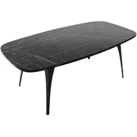 Mirjan24 Couchtisch, Schwarz, Oval,Oval, 120x45x60 cm, Wohnzimmer, Wohnzimmertische, Couchtische