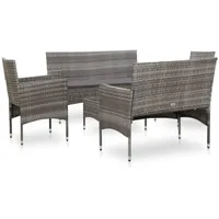 vidaXL Garten-Lounge-Set 5-tlg. grau