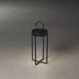 Konstsmide Laterne Aluminium 39,0 cm Akku dimmbar schwarz