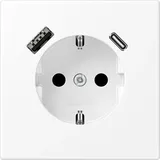 Jung Schuko-Steckdose mit USB-Ladegerät Weiß 1 St.