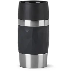 emsa Isolierbecher Travel Mug Compact 300 ml Edelstahl Schwarz