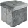 Intirilife Faltbarer Sitzhocker Samt 38 x 38 x 38 cm Grau