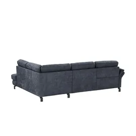 Max Schelling Eckcouch Flachgewebe 3-Sitzer Blau
