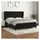 vidaXL Boxspringbett mit Matratze Schwarz 180x200 cm Samt