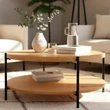 CLP Couchtisch Edduma, natura/Ø 80 cm