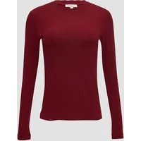 S.Oliver - Langarmshirt mit Muschelkante, Bordeaux, 44