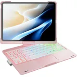 doqo Tastatur Hülle für iPad Air 11/iPad Pro 11,Hülle mit Tastatur für Air 11 M3/M2 (2025/2024),Air 5/4,Pro 11 4/3/2/1 Generation mit Touchpad, 360° Drehbar